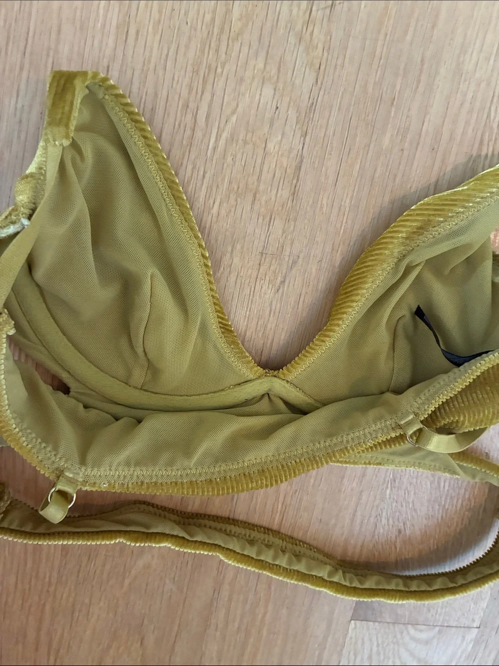 Urban Outfitters Out From Under Olive Velvet Underwire Bralette